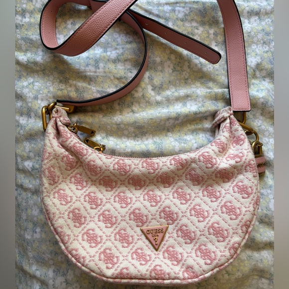 Guess Handbags - GUESS Pink and Cream Crossbody Bag